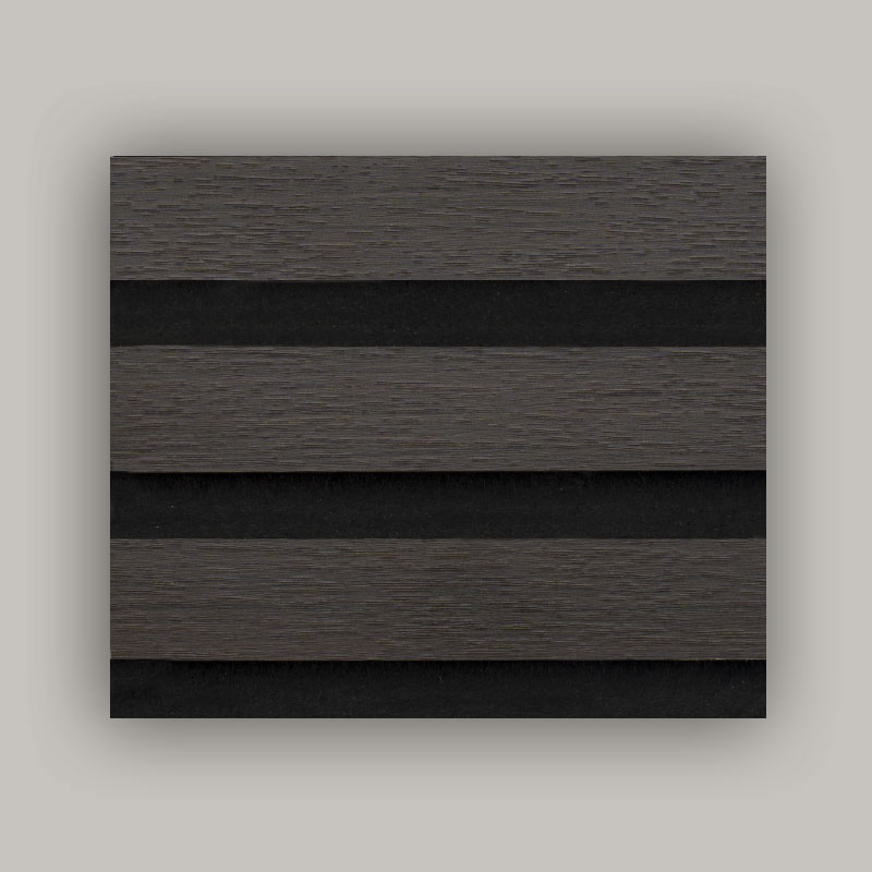 Parede de grade/Painel de parede acústico (envolto em PVC de lado único) – Grão de madeira / Grão de pedra / Cor sólida 2400/2700mm x 600mm