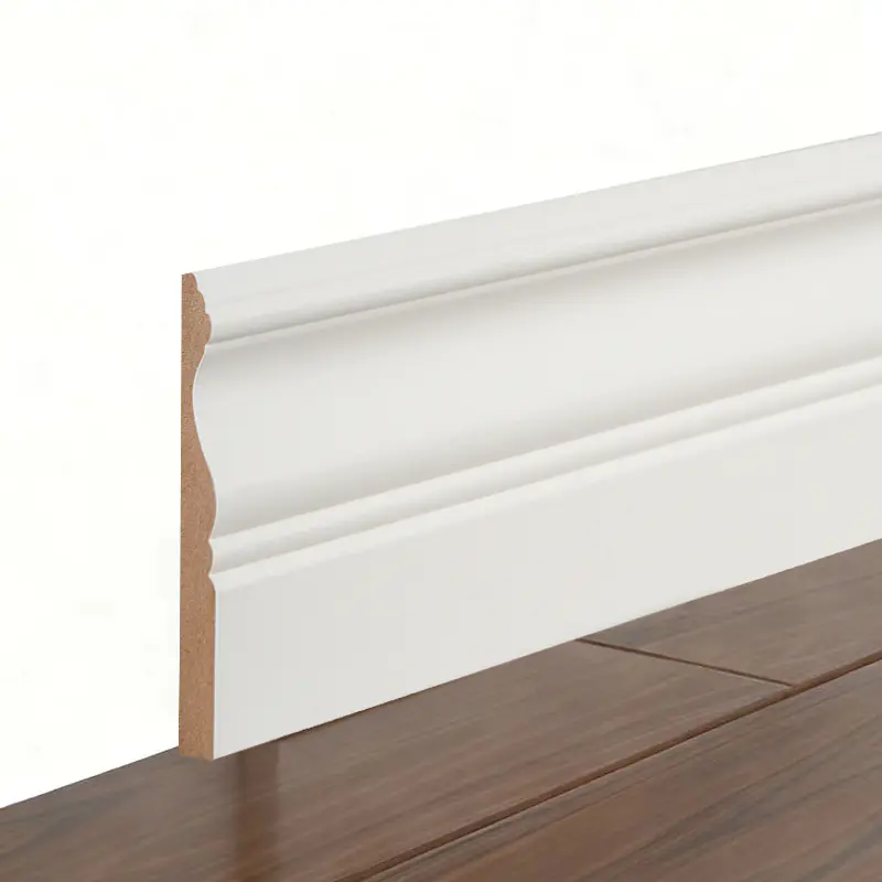 Rodapé de MDF (preenchido com primer e branco pérola) 3/5' x 4'